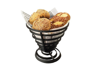 Flat Coil Wrought Iron Conical Baskets