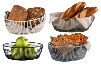 Svart Oval Basket