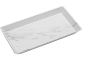 White Marble Rectangular Melamine Platter